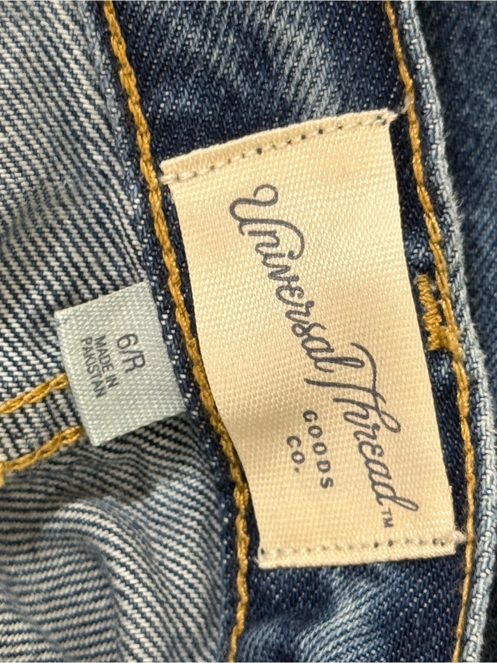 Universal Thread High Rise Long Dark Blue Denim Shorts - Picture 6 of 14